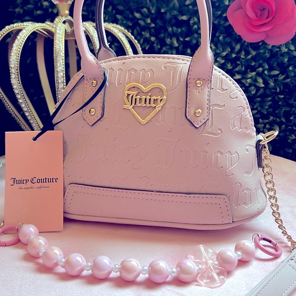 🩷🍒Juicy couture dusty blush pink mini bowler bag - Picture 6 of 7